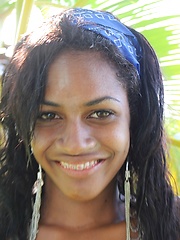 Black Latina teen with rocking body gets naked outdoors