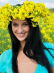 Long-legged russian beauty posing outdoor