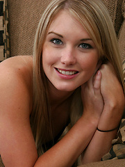 Black silk stockings on a blonde schoolgirl