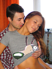 Cutie and her handsome boyfriend are having sex on cam